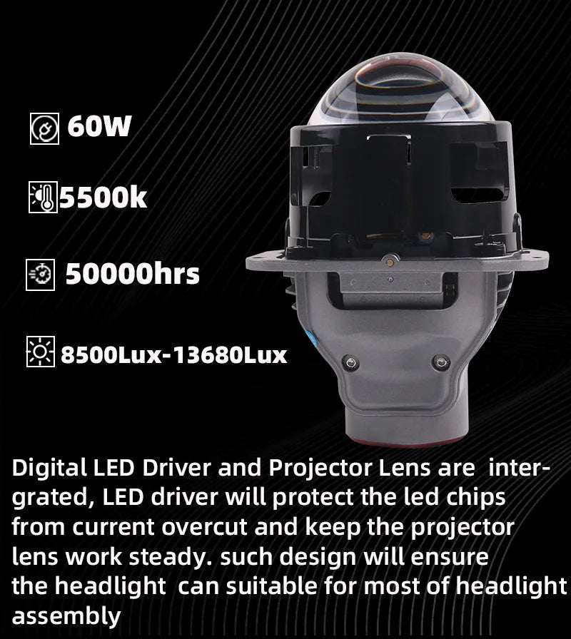 XENPLUS Wholesale LP40 New Generation Bi-led Projector 3.0 Inch With Smart Afs System Led Car Headlight Lens