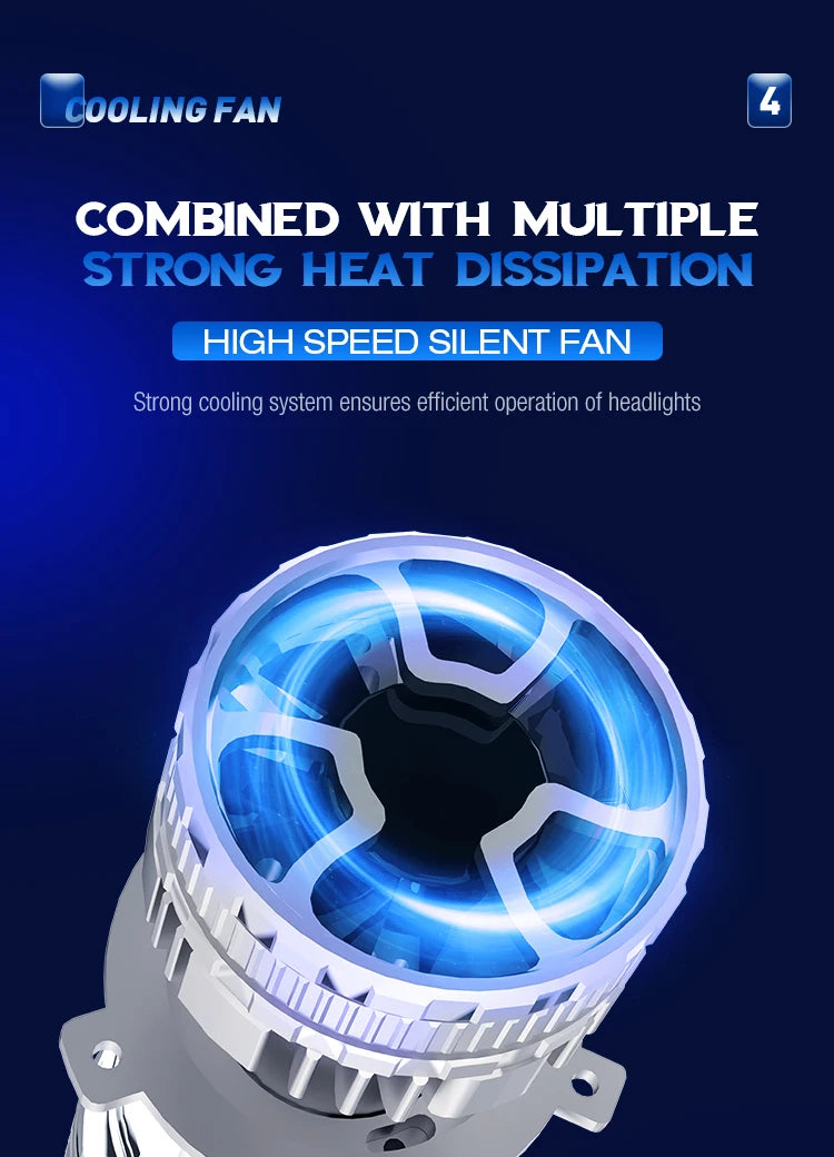 Xenplus Super Bright P18 12v Canbus H4 150w 6500k 45000Lm Cooling System 9+6 Chips Led Motorcycle Car Mini Len Headlight