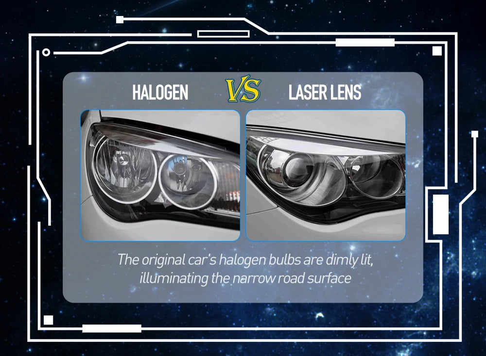 Xenplus LP39 Bi Led Projector 140w 6500k Upgraded Headlights Modified Universal 3 Inch Headlight Projector Double Lamp Cup Lens