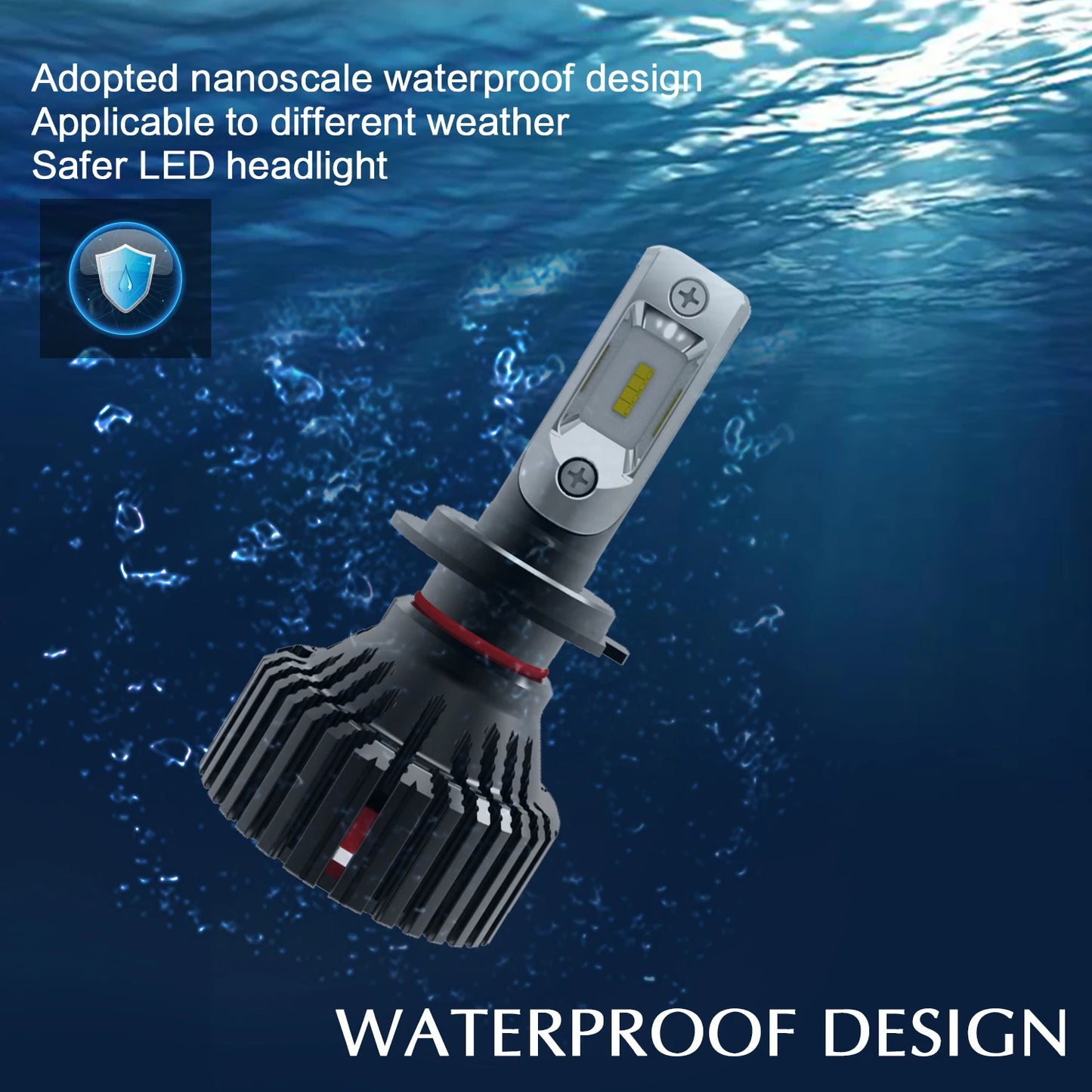 Xenplus NEW E3 H7 12V 60W 16000LM 6500K IP65 ZES Chip Single Beam Motorcycle Light Fog Light Car Led Headlight Bulbs