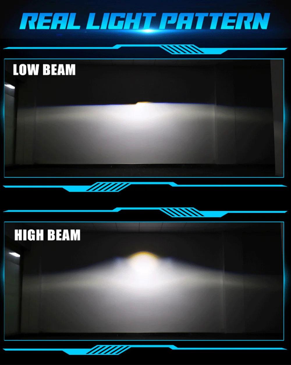 140W 6000K 3 Inch Lens Easy Install Strong Stability Increases Original Car Lighting Brightness 3 Times 4-5 Lanes Light Width