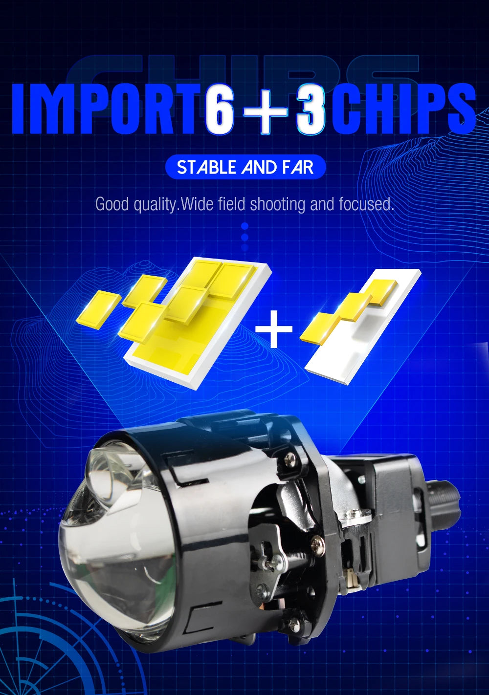 Hot Sales LP33P Super Bright H4 H7 H11 9005 9006 Car Lamp Projector Headlight High With High Low Beam Quality 60W Led Headlights