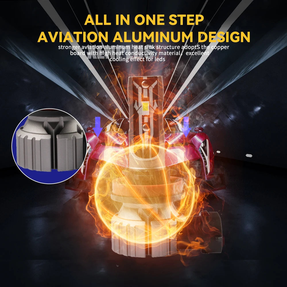 Xenplus 880 Led Fog Light Bulb H1 H7 H8 HB4 H13 Led Headlight 6000K Waterproof 50W 360-degree Led Car Headlight