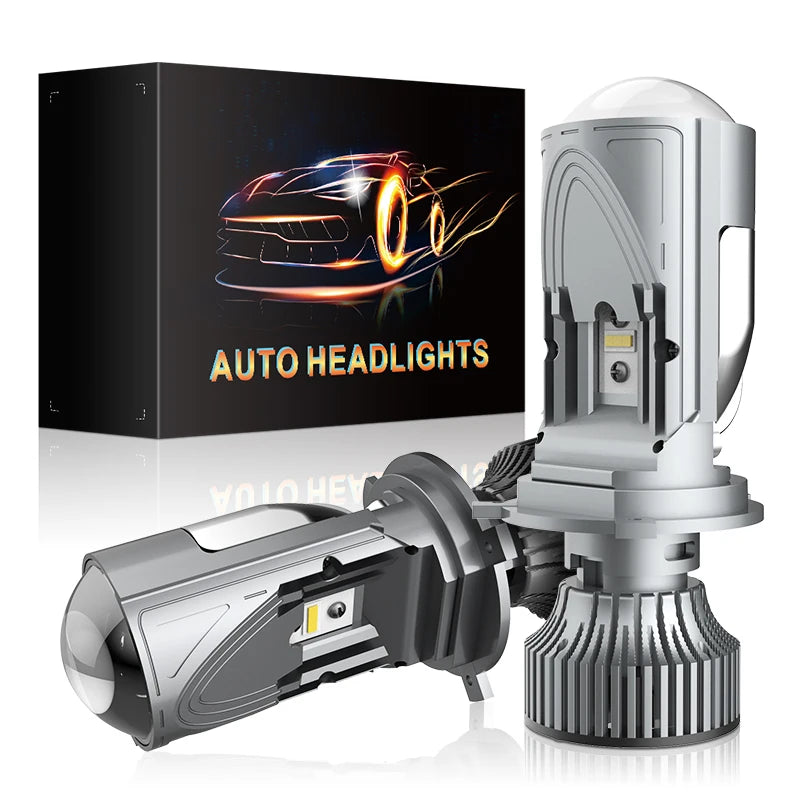 P8 110W 8-32V 10000LM 6000K Customized Chip Mini Small Size Easy To Install H4 Car Headlight Bi Led Projector Lens