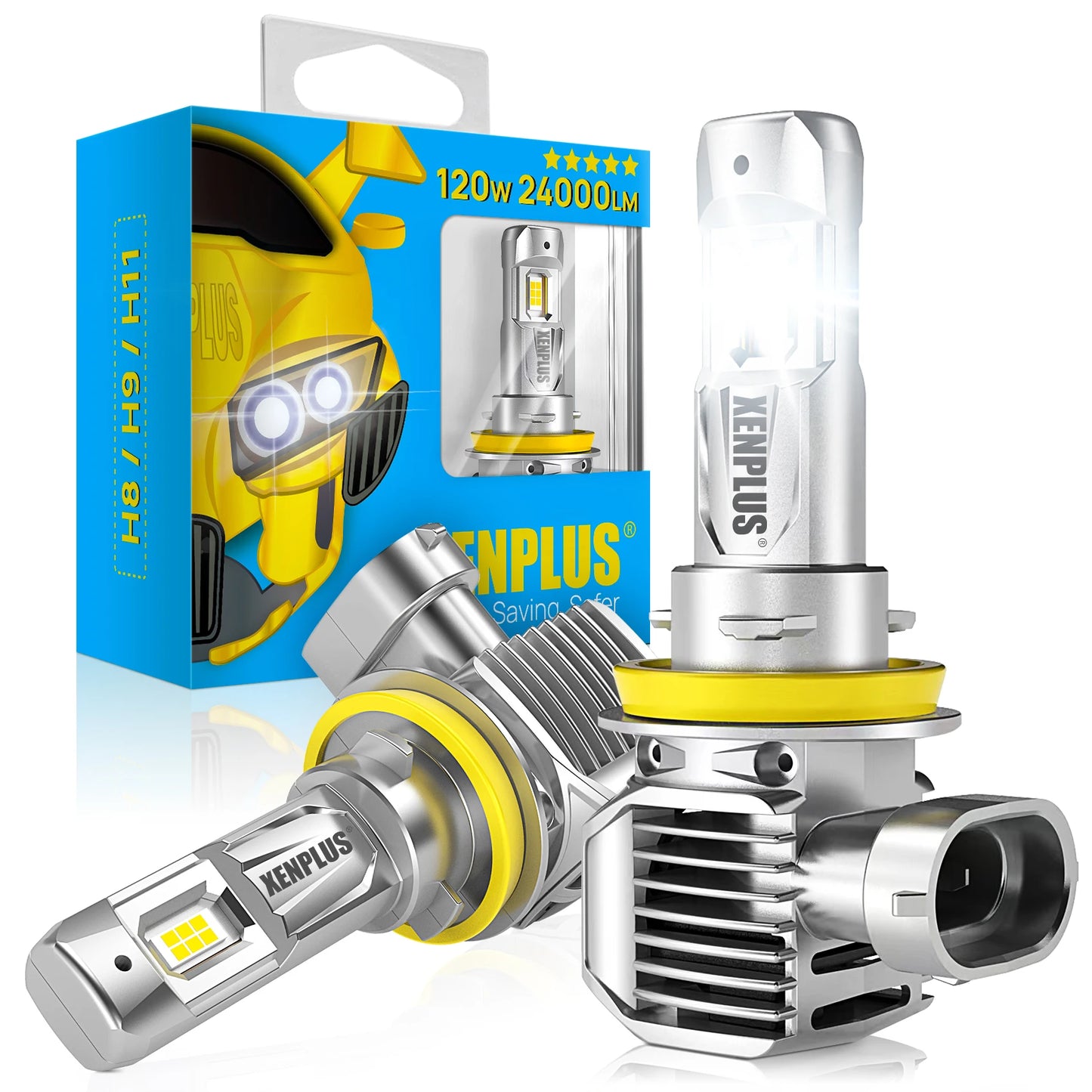 2025 Xenplus New Quick Easy Installation Plug & Play W10 Wireless H1 H4 H7 H11 9004 Car Bulb 100W 2000lumen Car Led Headlights