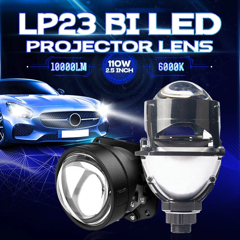 XENPLUS LP23 2.5 INCH 110W RHD/LHD 12V 10000LM 6000K IP68 H4 Led Light Car Led Headlight Bulb Led Projector Lens