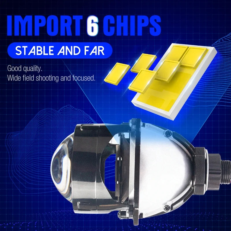 XENPLUS LP23 2.5 INCH 110W RHD/LHD 12V 10000LM 6000K IP68 H4 Led Light Car Led Headlight Bulb Led Projector Lens
