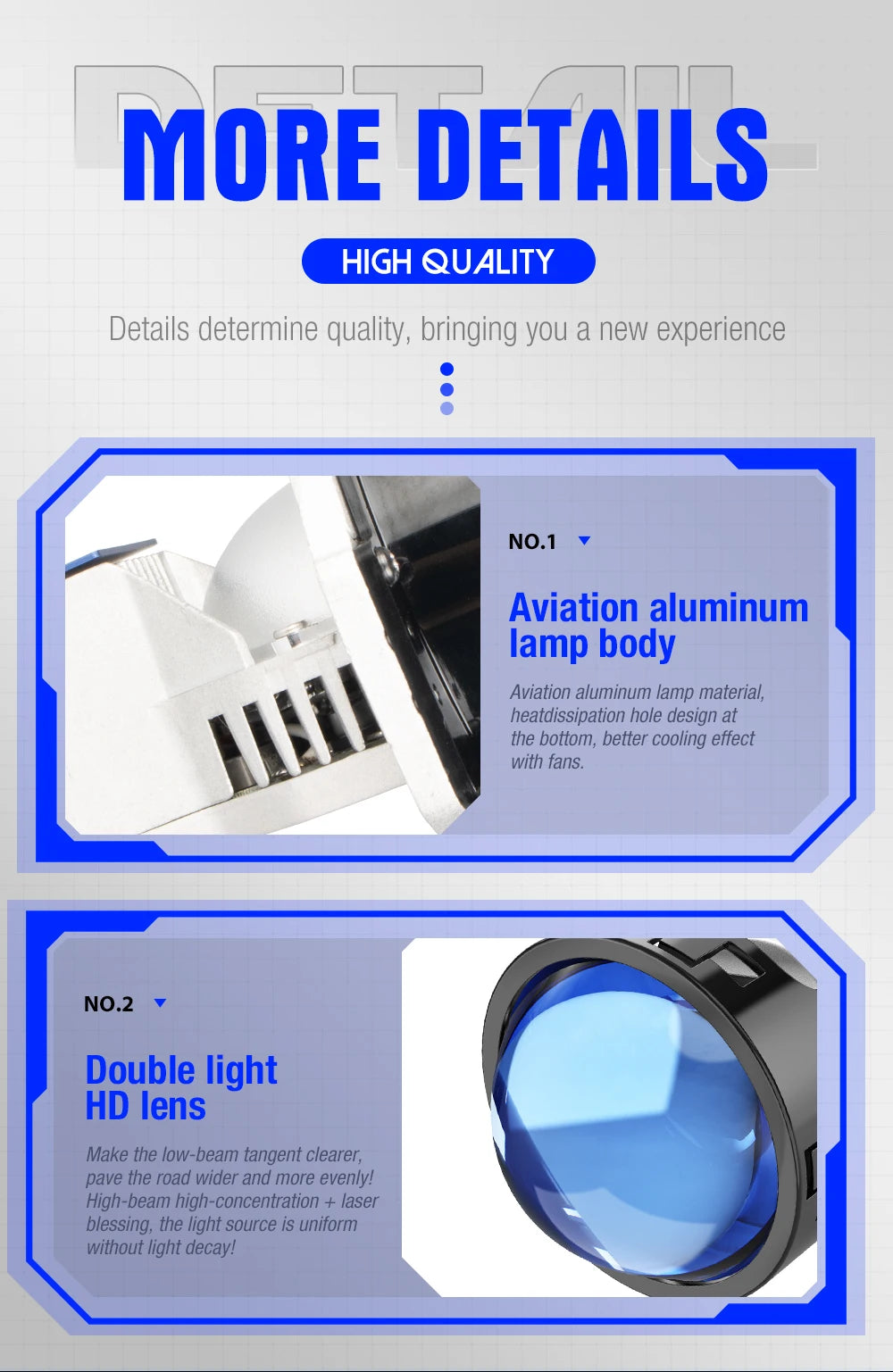 RHD/LHD Projector Lens Xenplus Lp24 3.0 Inch 12V 150W 40000Lm Bi Led Projector Lens 6000K Ip68 Led Projector Lens