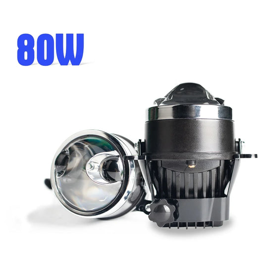 Xenplus Super Bright Car Led 80W 3 Inch Fog Light for Toyota Ford Honda Dual Laser Bi Lens Car Spotlights Led Driving Lamp