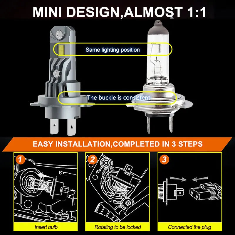 Xenplus W13 9V-36V 70W 12000lm 6500K IP65 Plug and Play Wireless H1 H4 H7 H11 9005 9006 9007 9012 880 Car Led Headlight Bulbs