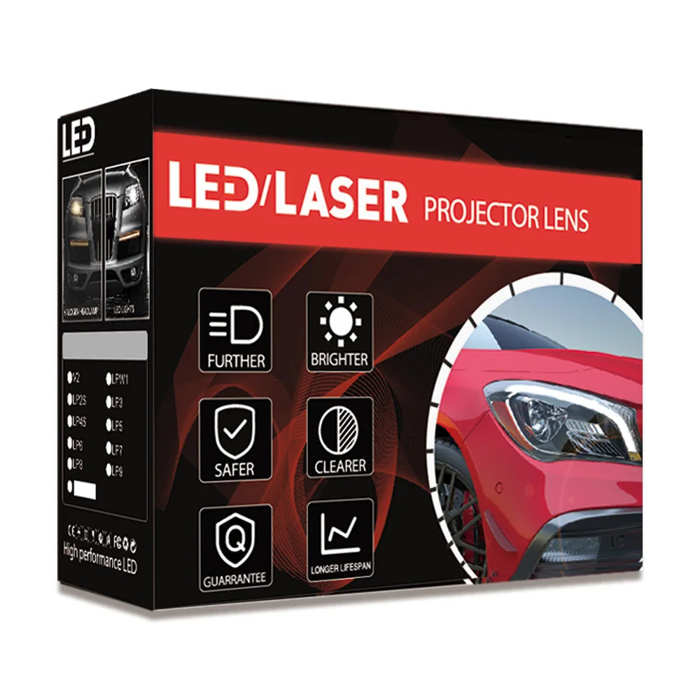 Hot Sale Blue Lens LPW2 RHD LHD H4 Universal 80W Auto Mini Size Bi-Led Projector 1.8Inch 2inch 2.5inch Led Projector Lens