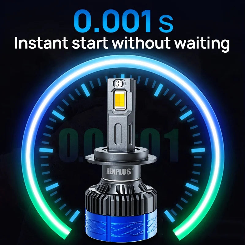Xenplus T70 140W 30000LM 3 Colors 6500K 4500K 3000K 4575 Chips H1 H3 H4 H7 H11 9005 9006 9012 LED Headlight Bulb