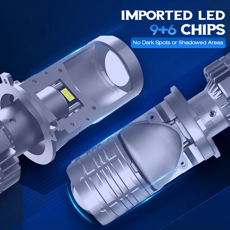 Xenplus Super Bright P18 12v Canbus H4 150w 6500k 45000Lm Cooling System 9+6 Chips Led Motorcycle Car Mini Len Headlight