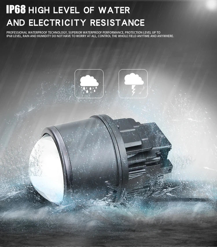 2025 New LF15 Fog Lamp Lens 120W 3 Inch Bi Led Projector Lens for Auto Light Bulb Led Fog Lights for Car Universal Super Bright