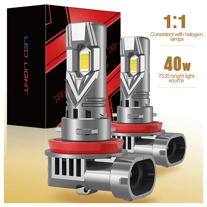 Super Bright W9S H7 7535 CSP Chip 12V 30W 5400LM 6500k Car Led H7 Headlight Bulbs