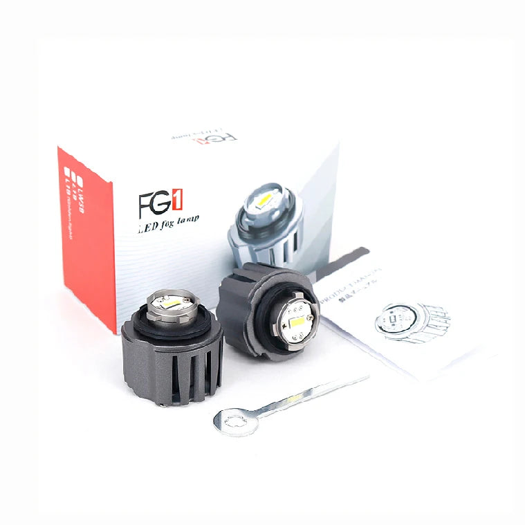 FG1 9-18V 52W 9600lm GC7535 Chip White and Yellow Color Car 9006 H11 Led Fog Light With Fan Reversing Lamp