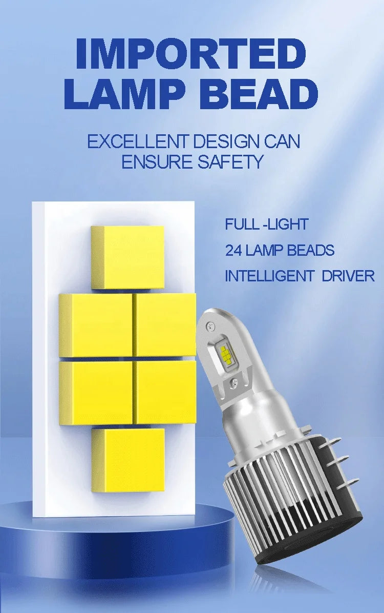 H15 70W 20000LM Full Canbus LED Headlight Bulb for VW 1:1 Replace Halogen Bulbs H15 LED