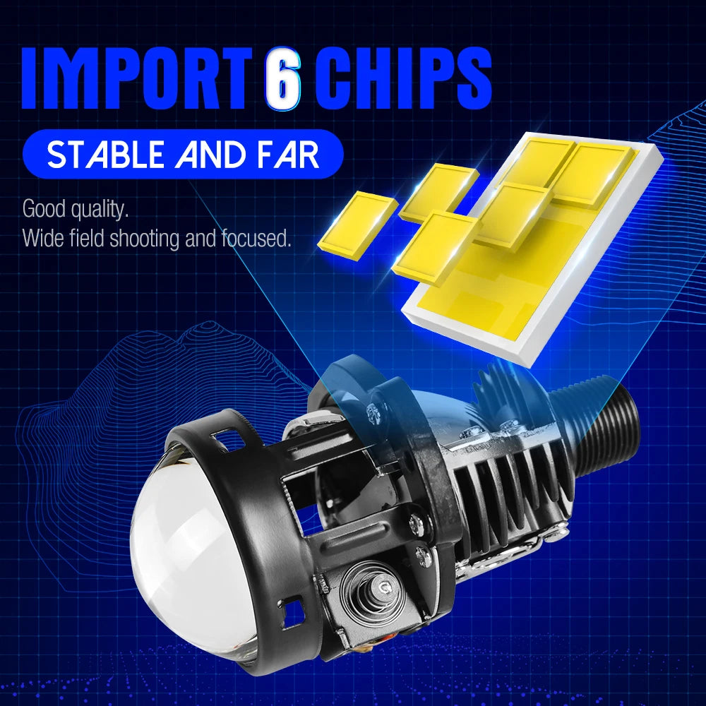 Wholesale Price LPW1 1.8 & 2inch Mini Size 12V 60W Universal Bi Led Projector H1 H4 H7 9005 9006