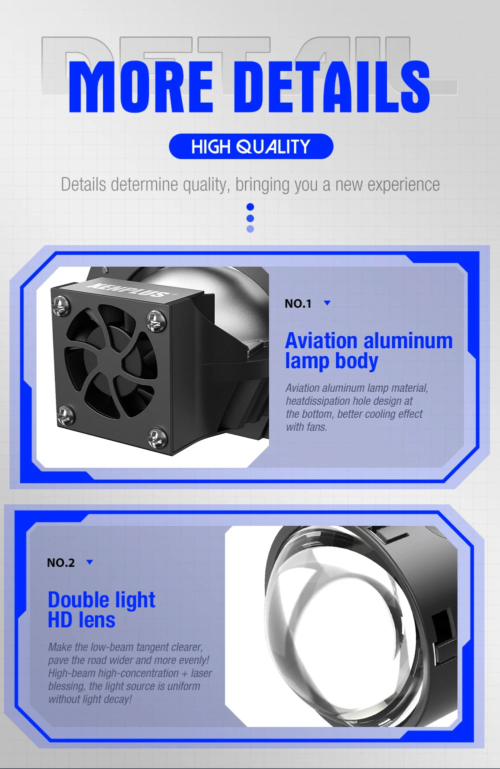 Manufacturer Xenplus LP26 130W 3 INCH 30000LM IP68 RHD/LHD 12V 6000K Car Fog Light H4 Mini LED Projector Lens