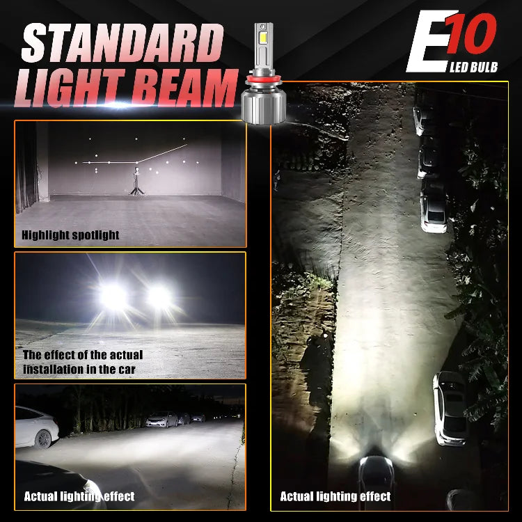 XENPLUS E10 200W 48000LM 6500K Auto H1 H3 H4 H7 H8 H11 H13 9005 9006 Motorcycle Light Fog Light Car Led Headlight Bulbs