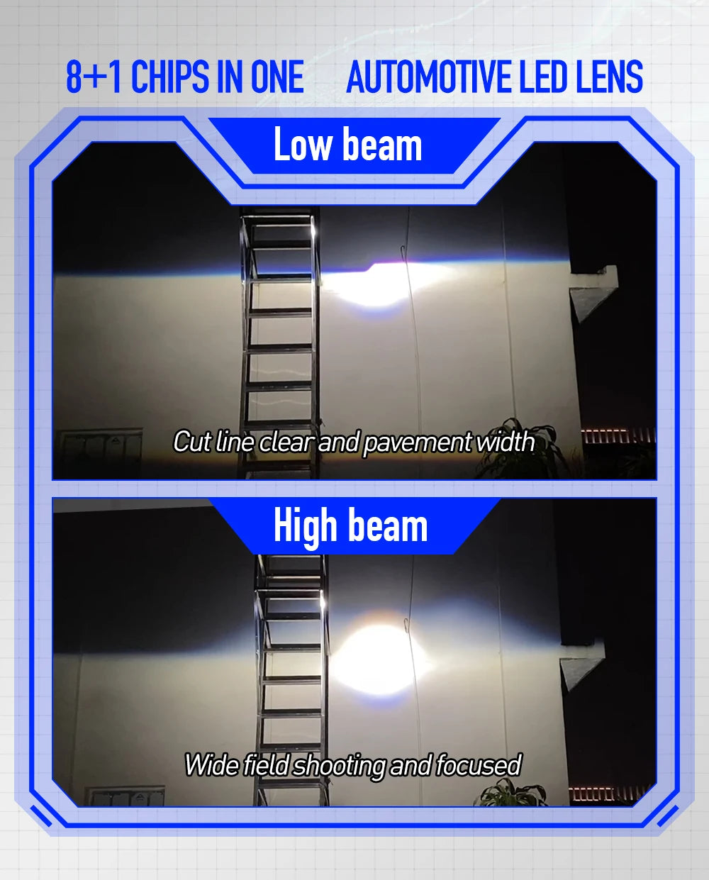RHD/LHD Projector Lens Xenplus Lp24 3.0 Inch 12V 150W 40000Lm Bi Led Projector Lens 6000K Ip68 Led Projector Lens