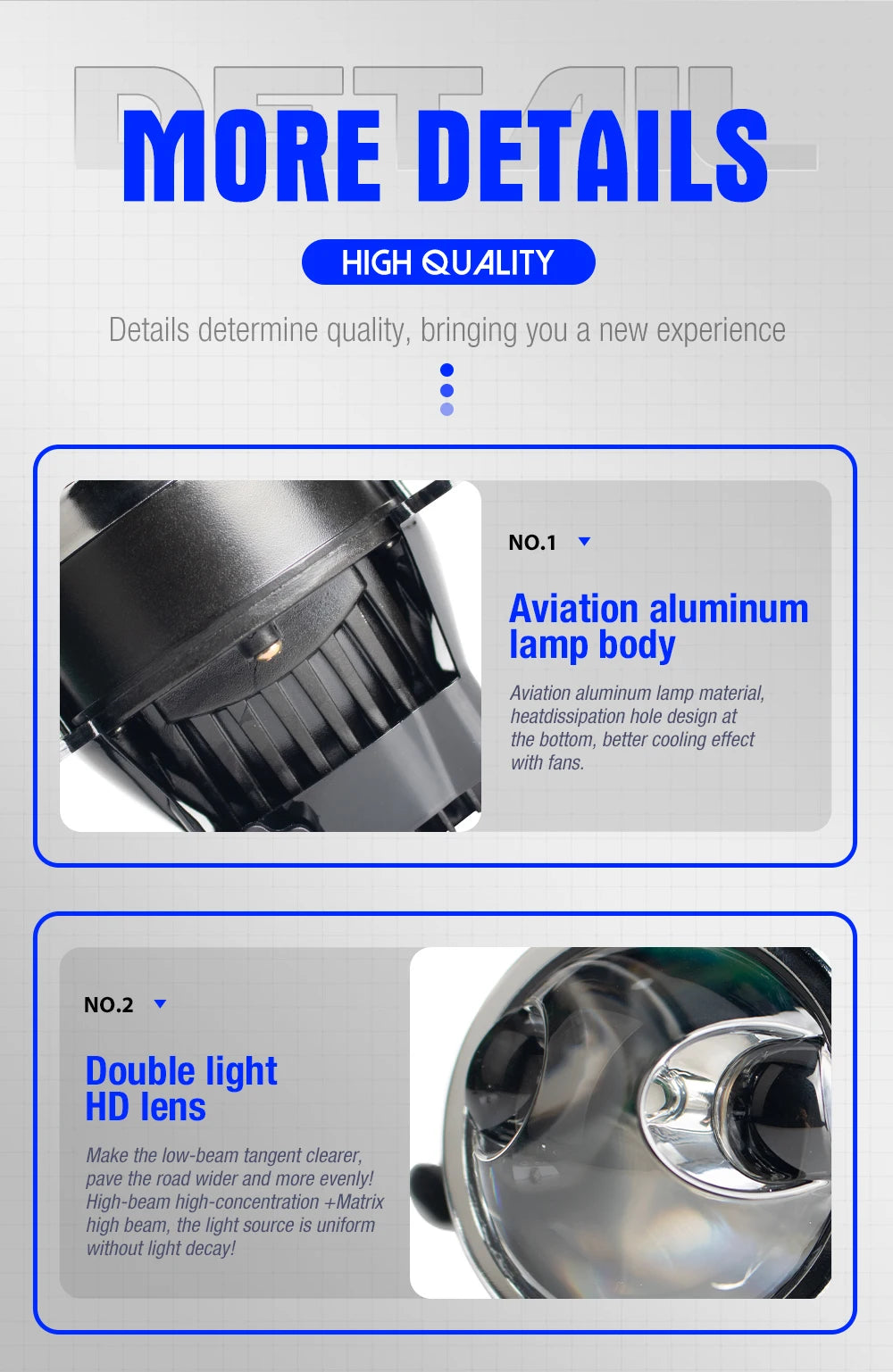 Xenplus Super Bright Car Led 80W 3 Inch Fog Light for Toyota Ford Honda Dual Laser Bi Lens Car Spotlights Led Driving Lamp
