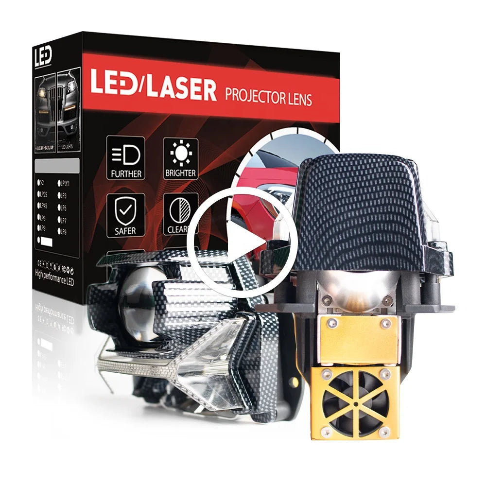 140W 6000K 3 Inch Lens Easy Install Strong Stability Increases Original Car Lighting Brightness 3 Times 4-5 Lanes Light Width