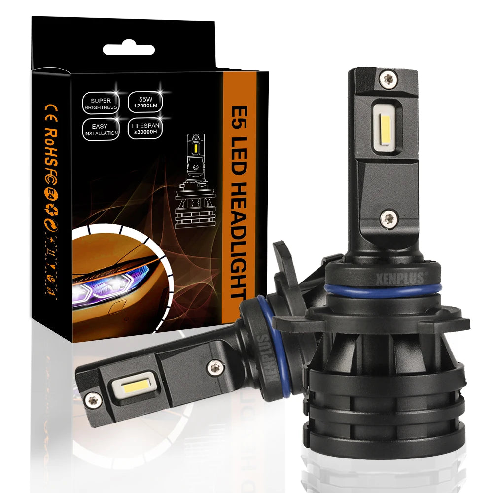 Xenplus Factory Wholesale High Power 60W 12V 16000Lumen Auto Bulb E5 H4 H7 H11 H13 9004 9005 9006 9012 Car Led Headlight