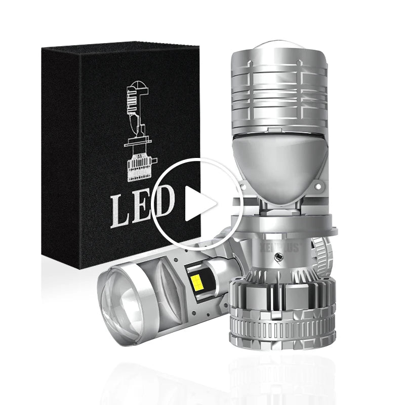 Xenplus Super Bright P18 12v Canbus H4 150w 6500k 45000Lm Cooling System 9+6 Chips Led Motorcycle Car Mini Len Headlight