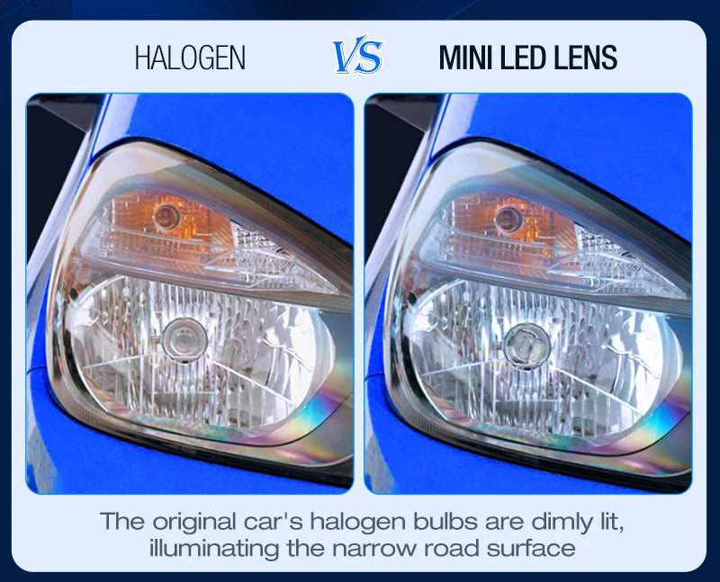 P8 110W 8-32V 10000LM 6000K Customized Chip Mini Small Size Easy To Install H4 Car Headlight Bi Led Projector Lens