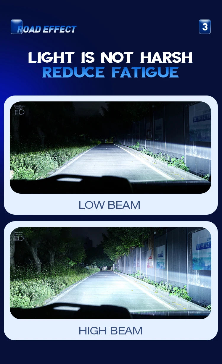 Xenplus 9~32V Low Beam 60W High Beam 70W 18000Lm Recessed Linear Led Spotlight With Anti Glare Lens Car Headlight