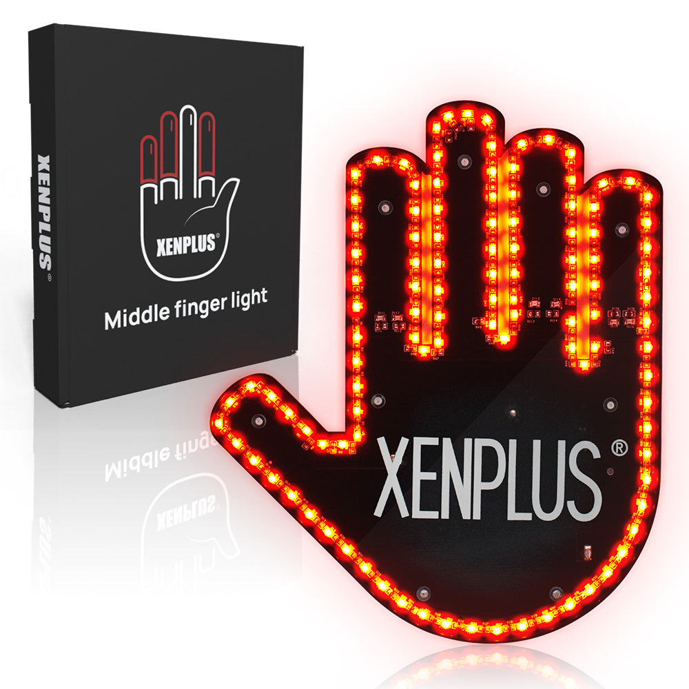 2022 XENPLUS Hot Sell Finger Light Red Color Car Window Light Middle Finger Car Light