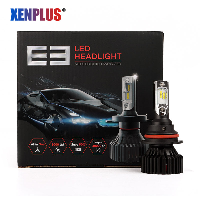 Xenplus led headlight E3 60W 16000LM ZES 6500k H1 H4 H7 9004 9005 9006 9007