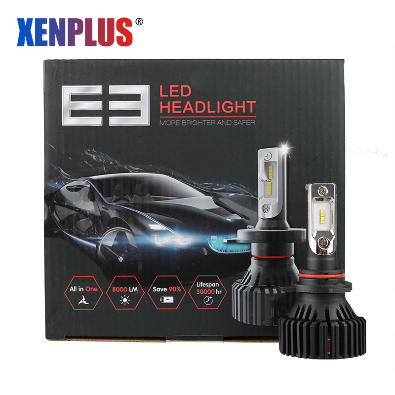 Xenplus led headlight E3 60W 16000LM ZES 6500k H1 H4 H7 9004 9005 9006 9007