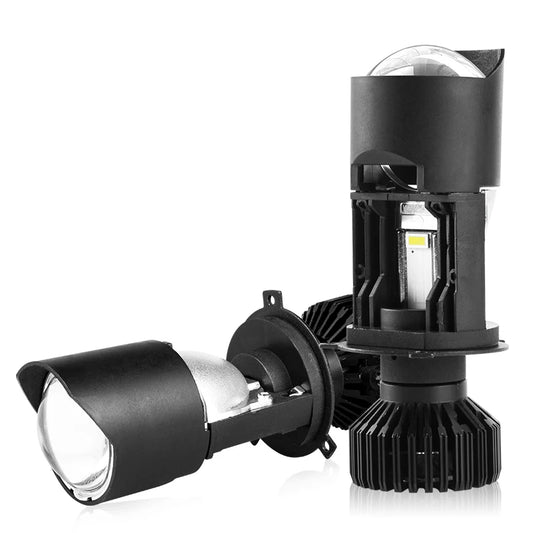 Xenplus Mini Projector Lens Headlight Retrofit Kit 20,000Lm Extremely Bright 6000K White for H4 Led Headlight Bulbs
