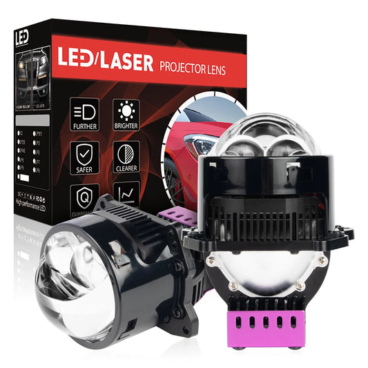 New Arrival LP38 6500K 60000LM 3 Inch Non Destructive Dual Lamp Cup Highlight Strobe Lens Bi LED Laser Projector Bulbs