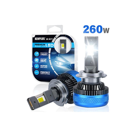 Xenplus New Auto Lighting System Super Big Power 130w 12v 24v 58000lm 6500k F130 H7 7545 Chip Car Led Headlight Bulb