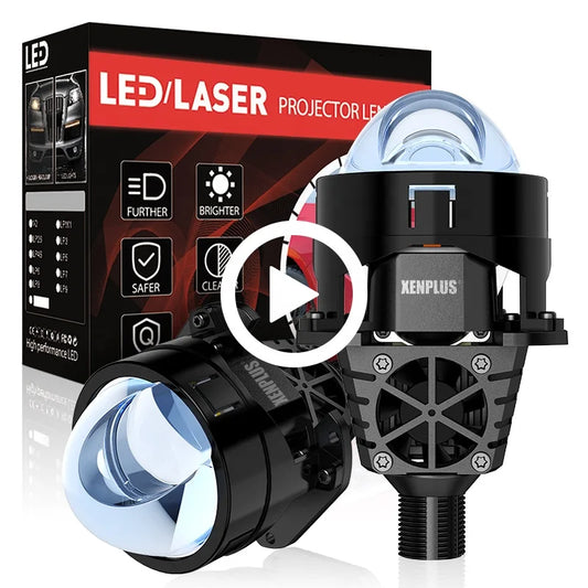 XENPLUS Custom Logo Bi Projector LP33 2.5 Inch 120W 30000LM Super Bright Bi LED Laser Projector Lens