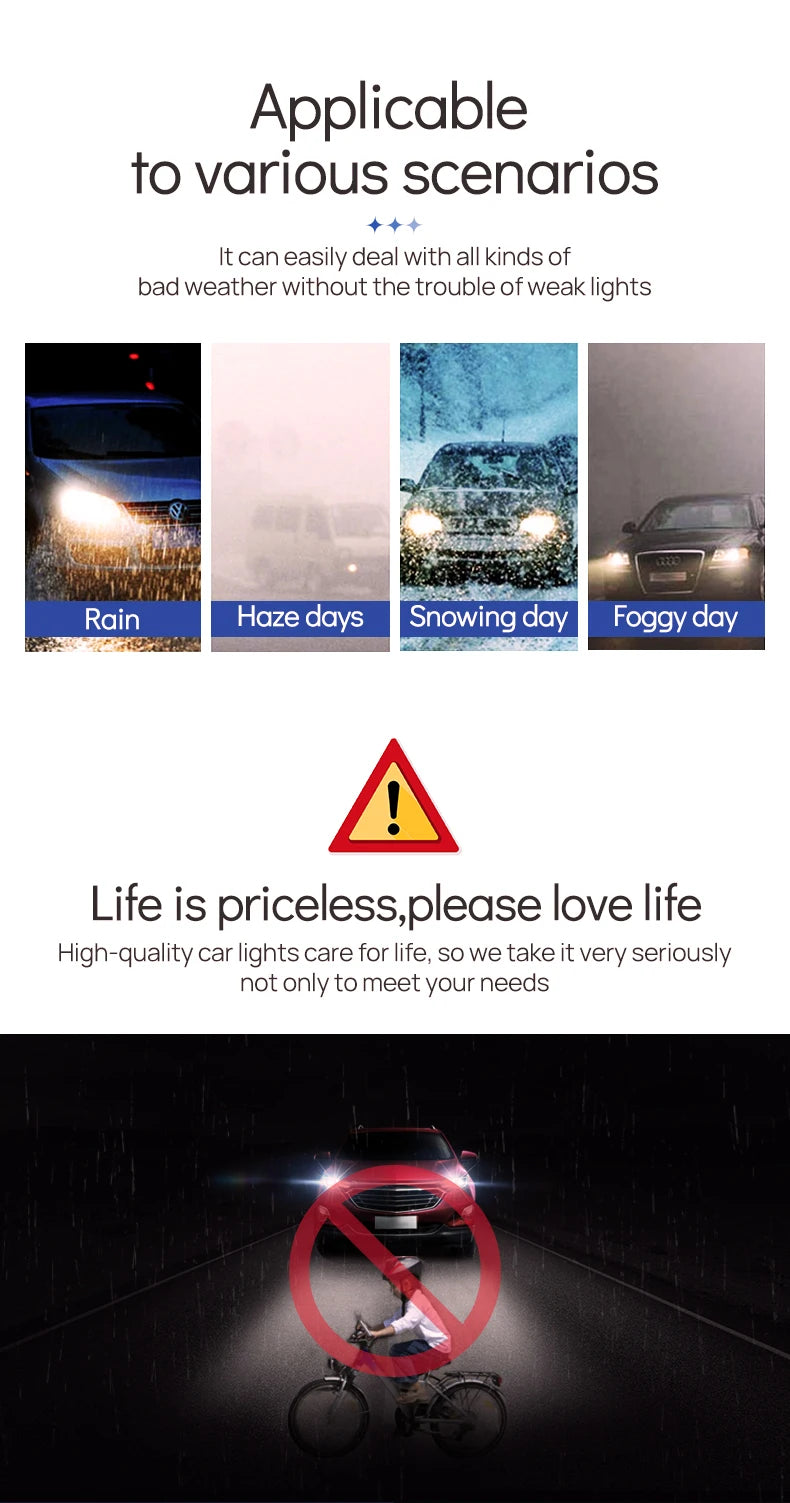 Xenplus Super Bright High Power Canbus 120W 30000lm 3570 Chip Single Copper Tube External Driver H4 H7 H11 Led Headlights