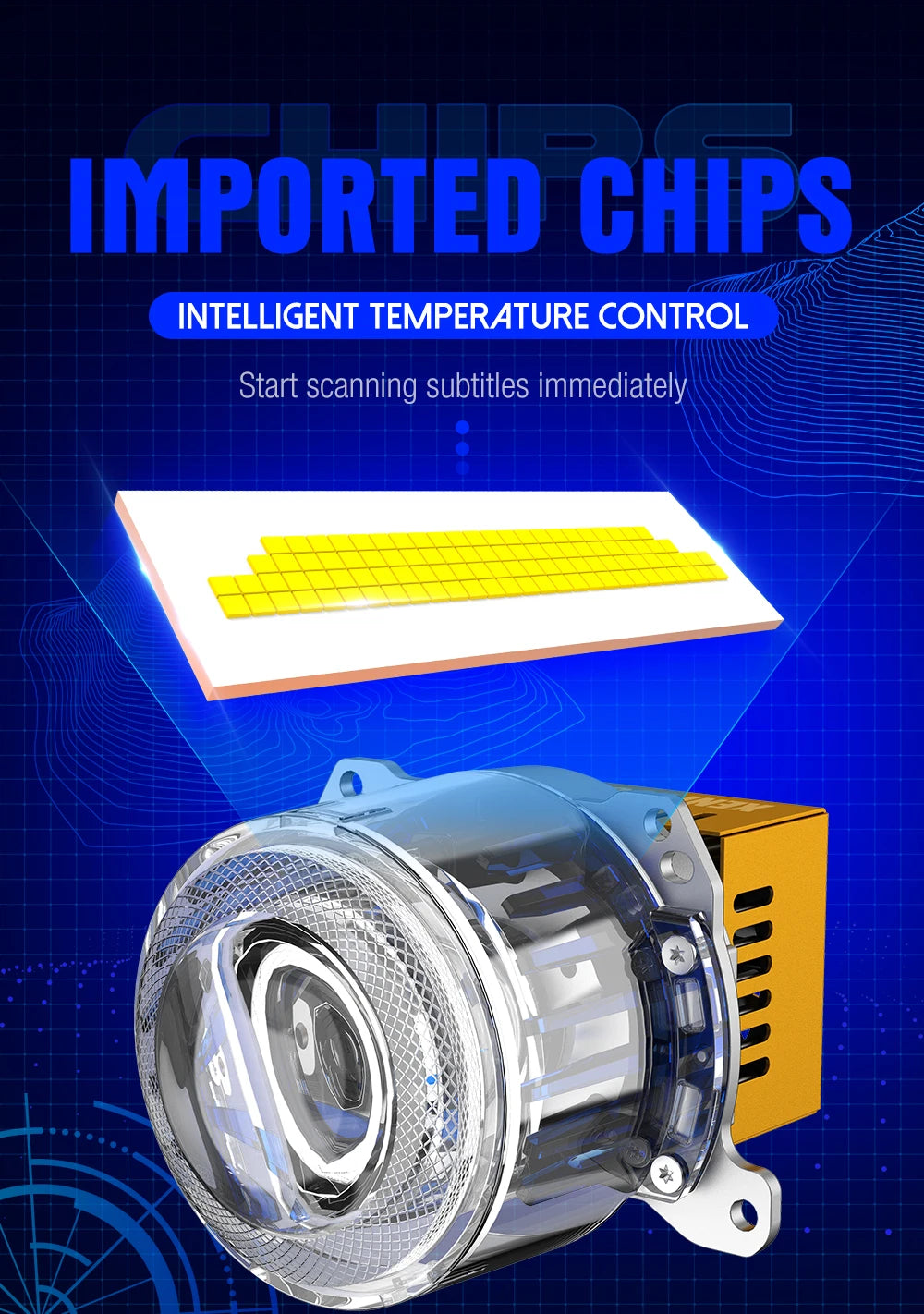 Custom Logo LAP01 3 Inch 12V 24V 6500k IP68 Waterproof Projector Headlight for Car Bi LED Projector Lens