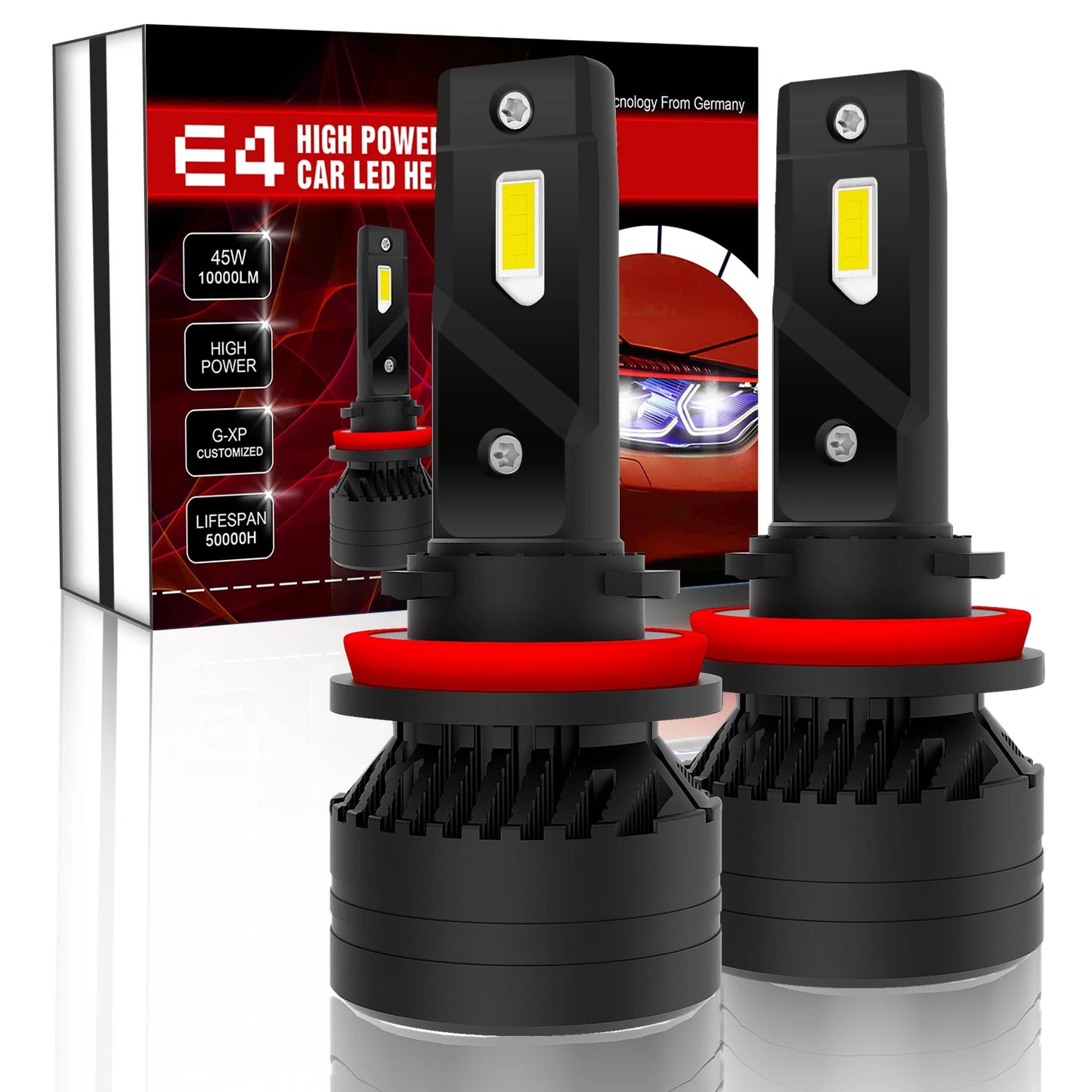Xenplus High Power E4 90W 20000Lm LED Headlight Bulbs H4 H7 H11 H13 9004 9005 9006 9007 9012 Fog Light for Motorcycle and Car