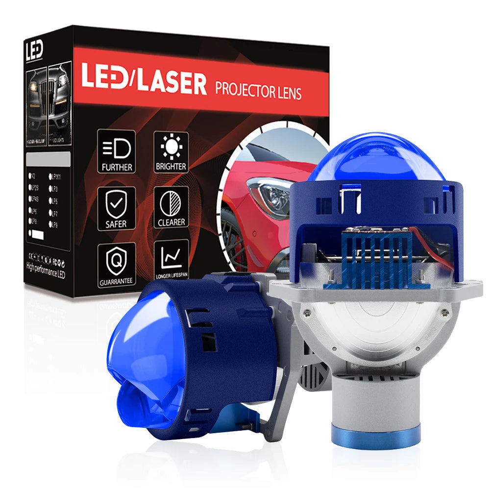 Xenplus Wholesale Cheap Price LP17 P40 3 Inch 90W Laser Bi-Led Projector H4 H7 H1 9005 Double Reflector Retrofit Car Headlight