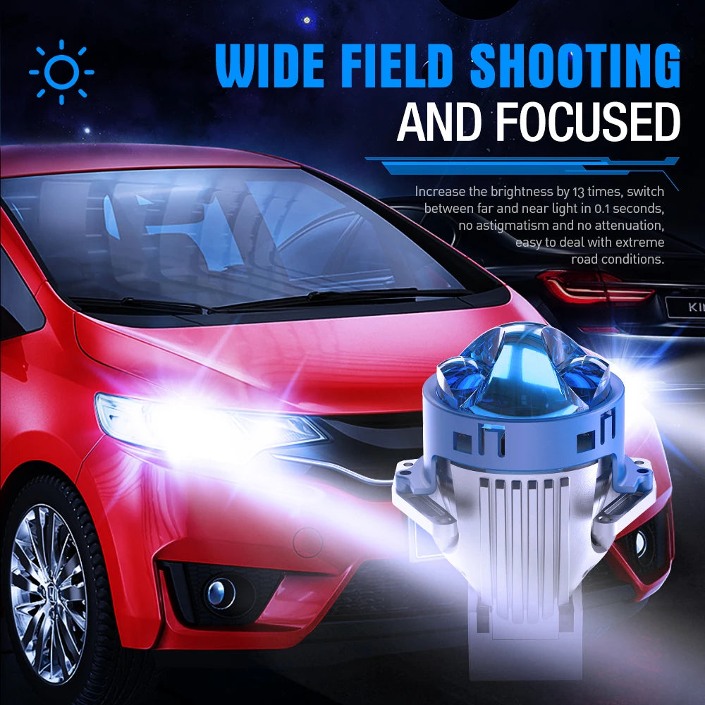 XENPLUS Car Lights Accessories LP19 12V 160W 20000LM Koito Bi Led Laser Projector Lens Headlight 3 Inch