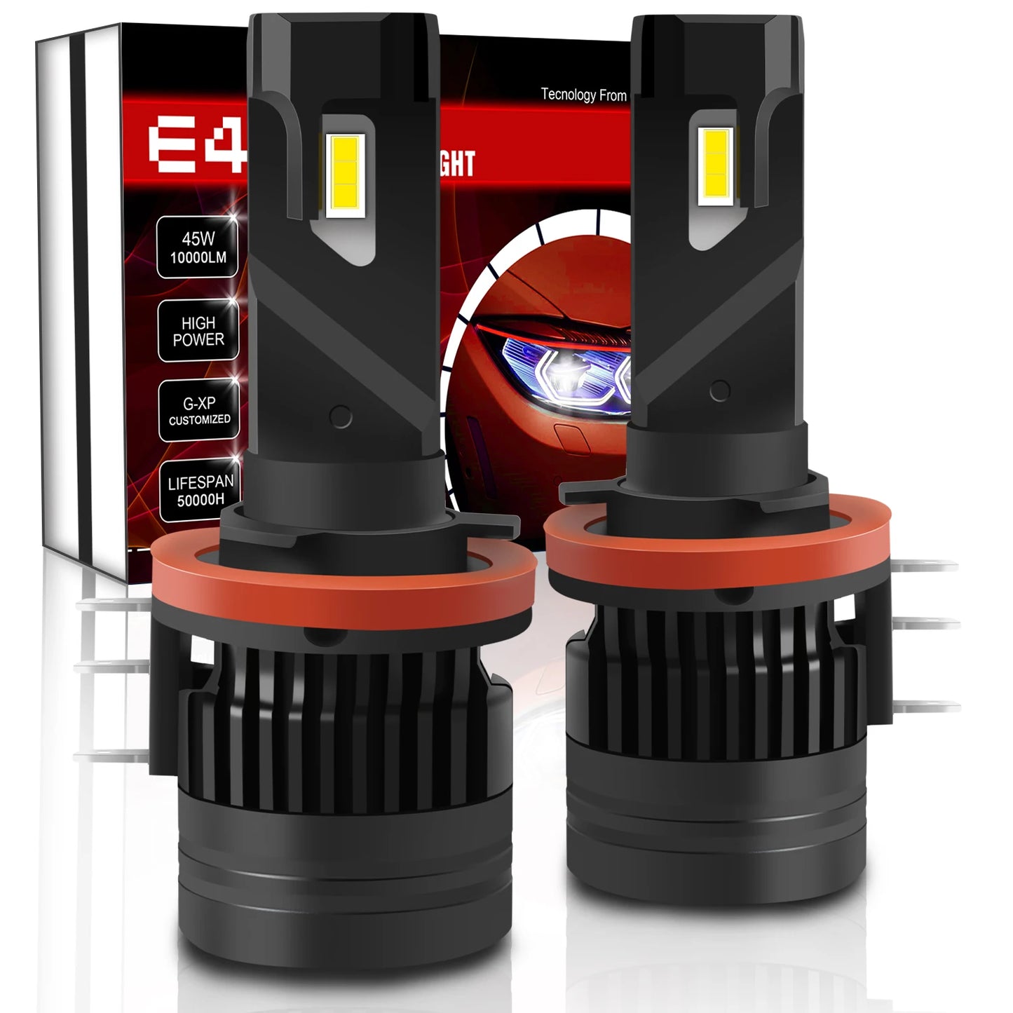 Xenplus High Power E4 90W 20000Lm LED Headlight Bulbs H4 H7 H11 H13 9004 9005 9006 9007 9012 Fog Light for Motorcycle and Car