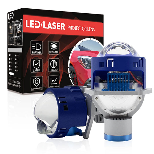 Xenplus Wholesale Cheap Price LP17 P40 3 Inch 90W Laser Bi-Led Projector H4 H7 H1 9005 Double Reflector Retrofit Car Headlight