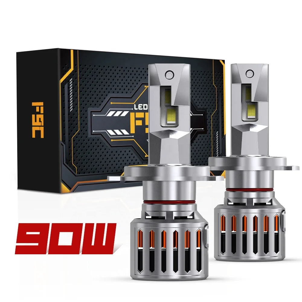 Xenplus Super Bright E12 90W Vehicle Lamp 360 Luz Luces Led H4 H7 H11 9005 9006 Canbus Auto H4 Led Headlight Bulb Car Led Lights