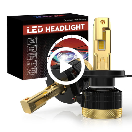 Xenplus Super Bright Golden H7 Single Base 6000K 16000lm 240w H7 Led Headlights H4 Led Headlight Bulb for Universal Car