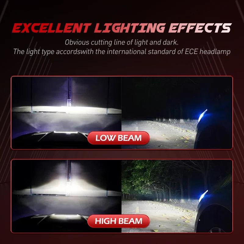 XENPLUS F60 Plus 130W High Power LED Headlights 48000LM 6500K GXP 7035 CHIP IP68 H1 H3 H7 H8 H9 H11 HB3 9005 HB4 9006 12V New