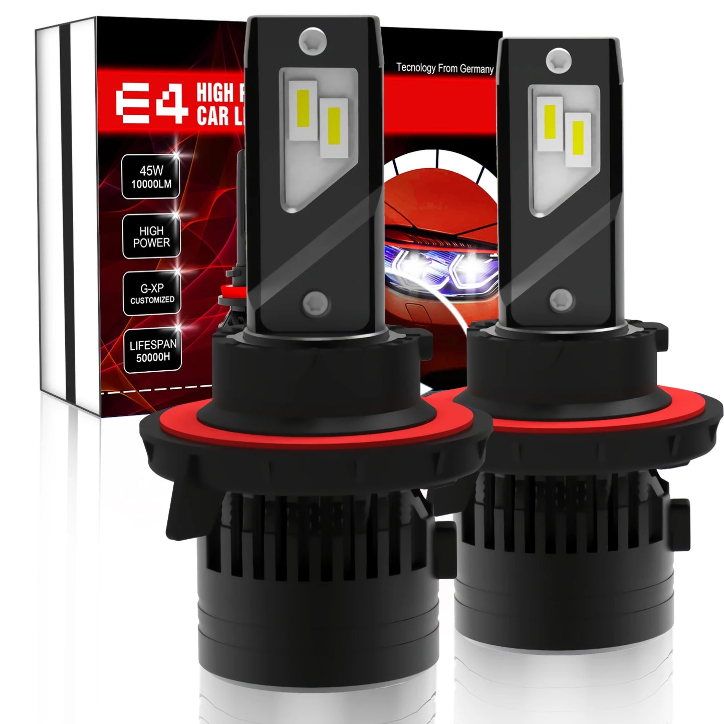 Xenplus High Power E4 90W 20000Lm LED Headlight Bulbs H4 H7 H11 H13 9004 9005 9006 9007 9012 Fog Light for Motorcycle and Car