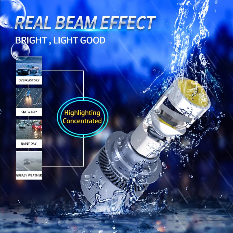 Xenplus Hight Quality P4 6500K 12V 24V  H4/H7/H11/9005/9006 Mini Projector Lens 56W Laser Led Projector Headlights for Car